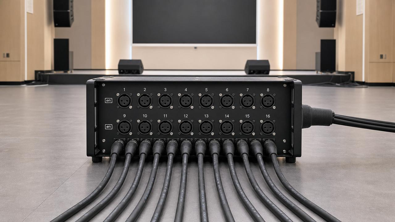 Audio snakes and stage boxes explained for cleaner setups