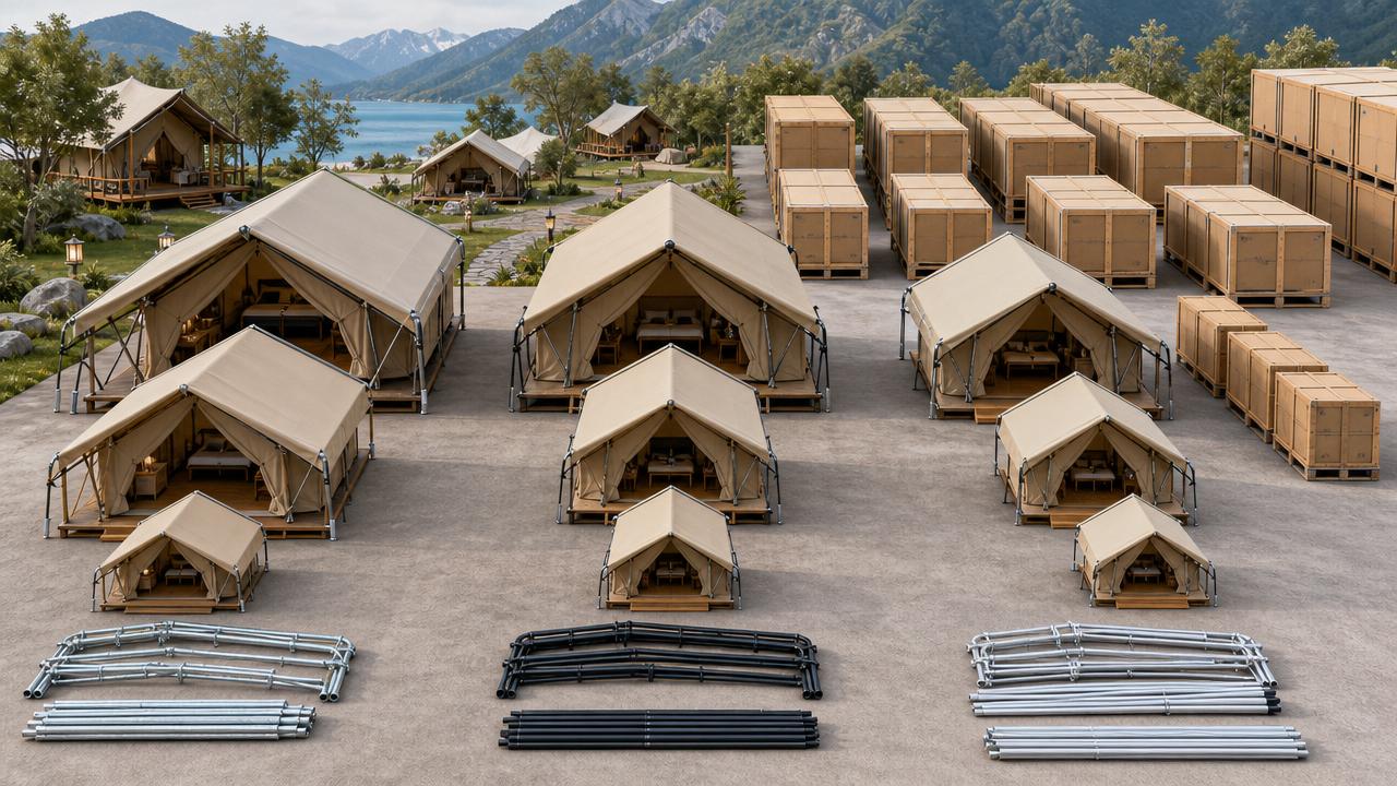 Safari Tents Wholesale: How to Compare Frame Materials, Sizes, and MOQ
