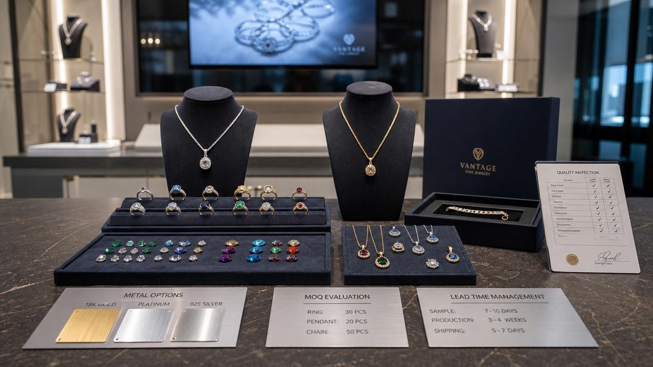How to Choose Custom Luxury Jewelry for Private Label: Materials, MOQ, and Lead Time