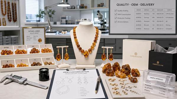 How to Evaluate an Amber Jewelry Manufacturer: Quality Grades, OEM Options, and Lead Times