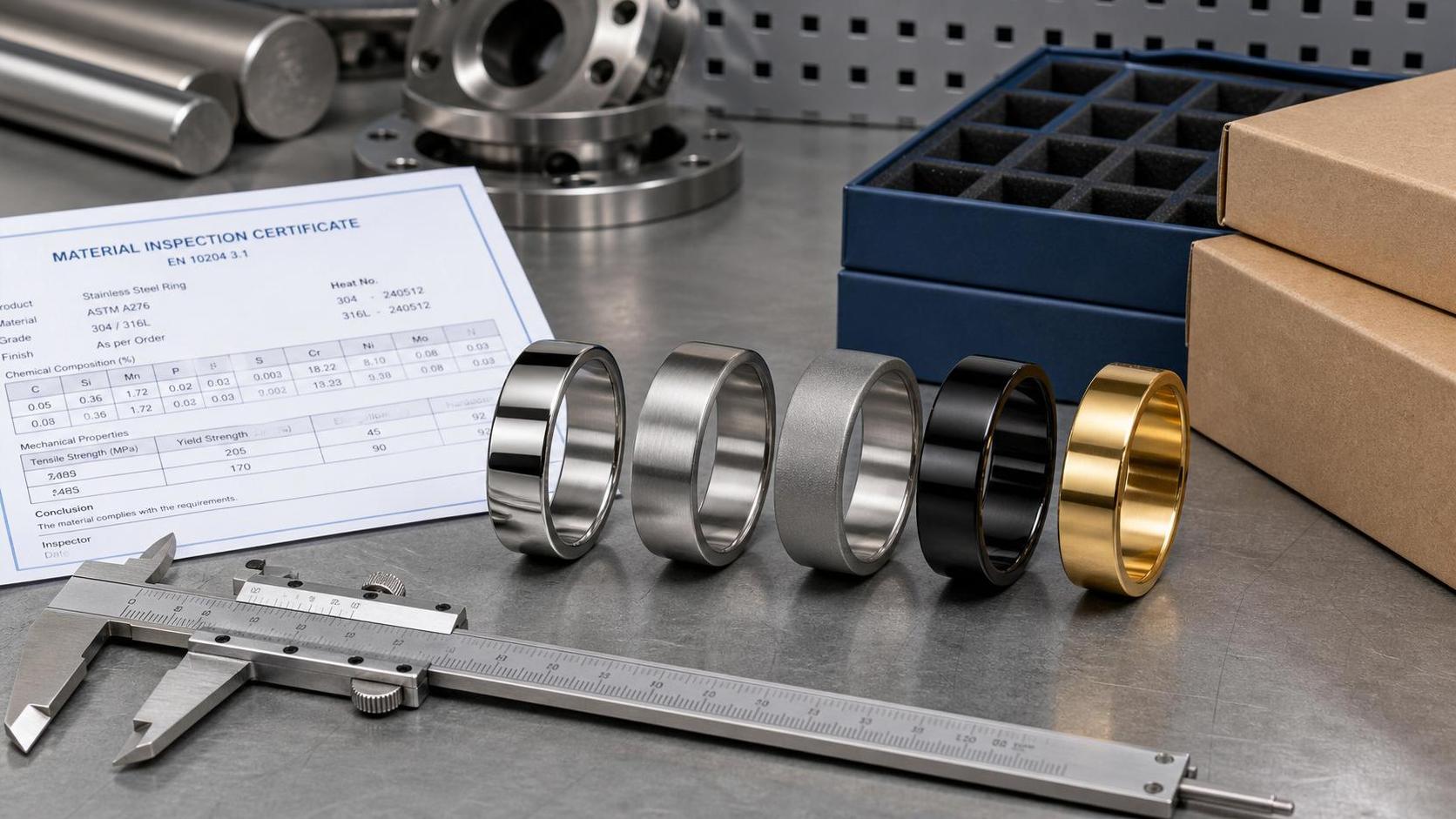 Stainless Steel Rings Bulk: 304 vs 316L, Finishes, and Custom Order Factors