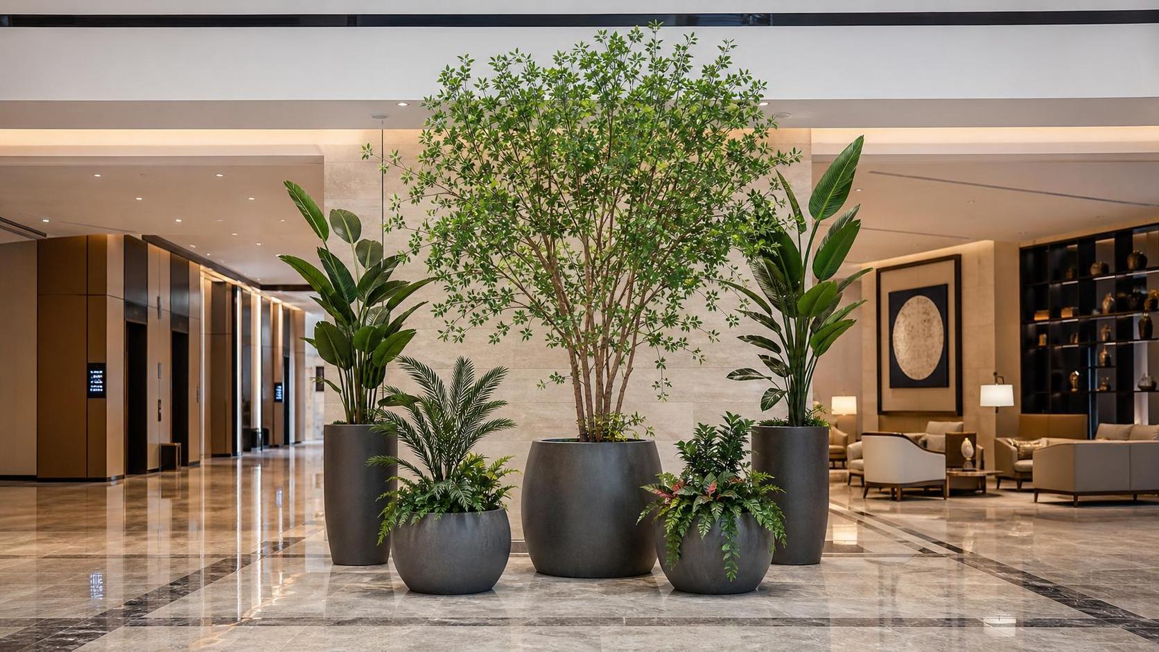 Artificial Plants for Hotels: How to Compare Fire Ratings, Materials, and Maintenance Needs