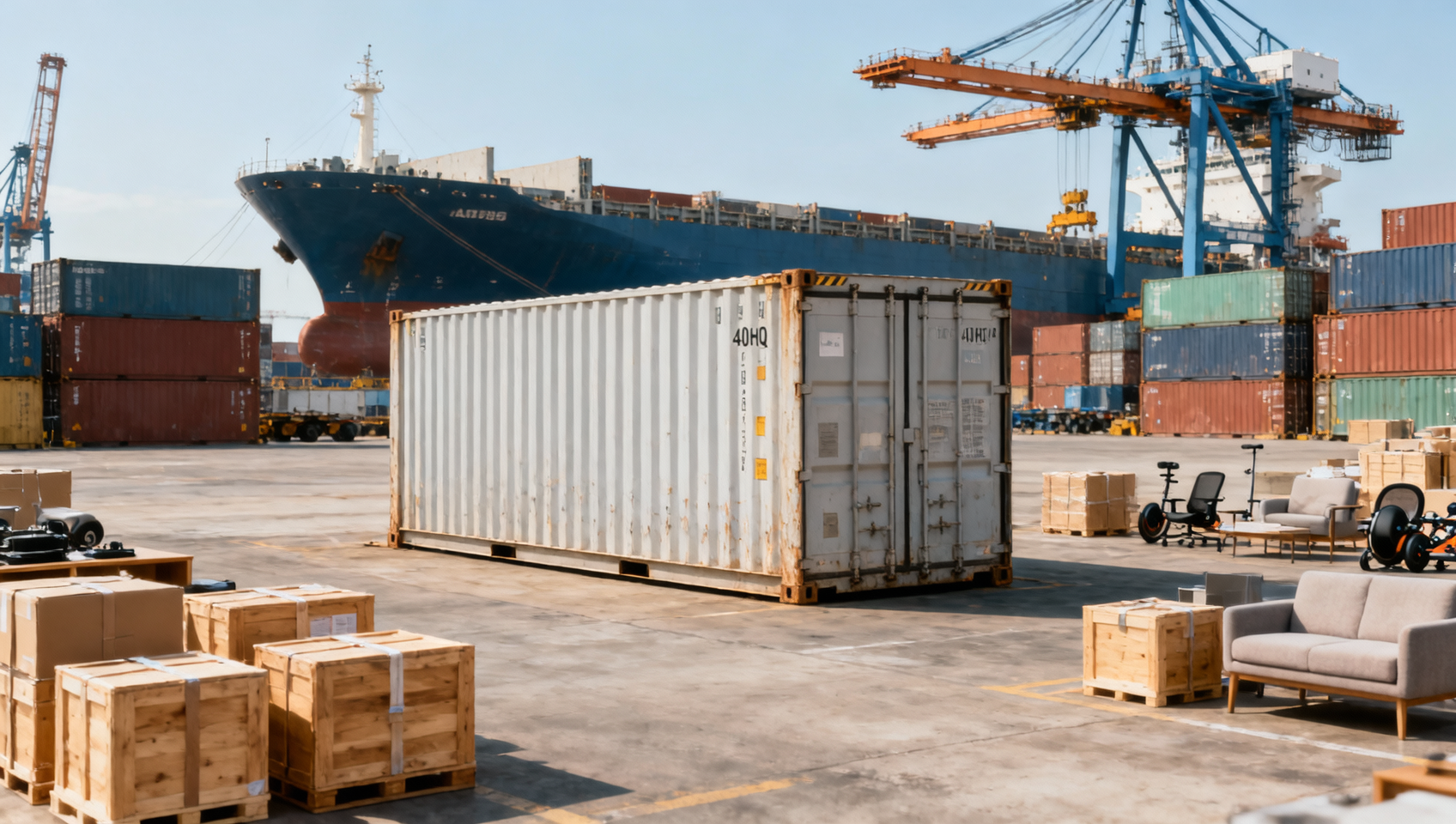 Europe 40HQ Rates Climb to $6,920 for Large Furniture Shipments
