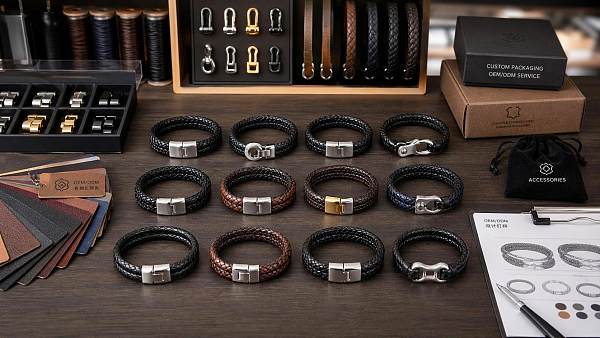 Braided Leather Bracelets OEM: Material, Clasp, and MOQ Factors Before Sampling