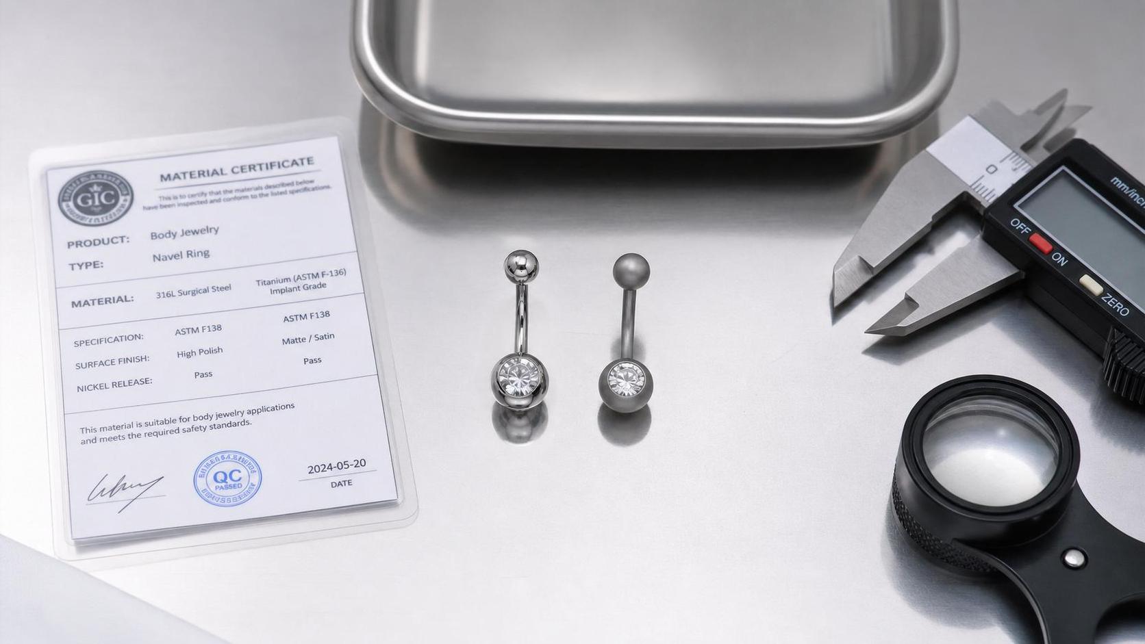Surgical Steel Belly Rings vs Titanium: Material Differences, Safety, and Cost