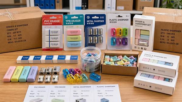 Wholesale Erasers and Sharpeners: How to Compare Materials, Packaging, and MOQ