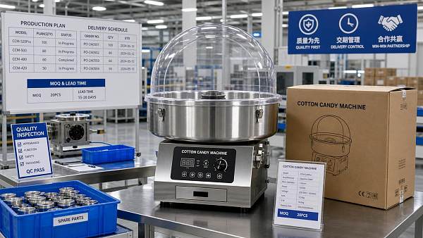 How to Evaluate a Cotton Candy Machine Supplier for Quality, Lead Time, and MOQ