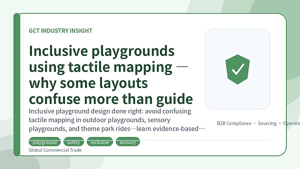 Inclusive playgrounds using tactile mapping — why some layouts confuse more than guide