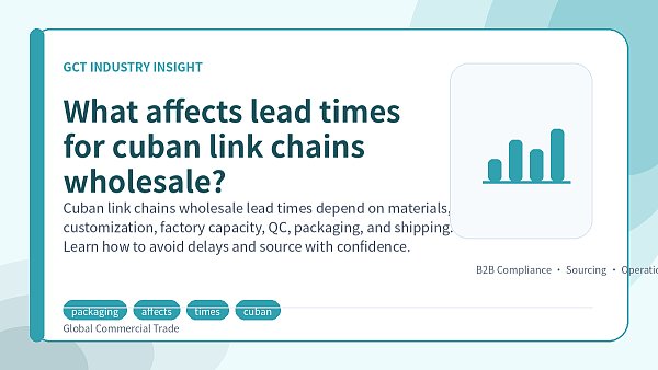 What affects lead times for cuban link chains wholesale?