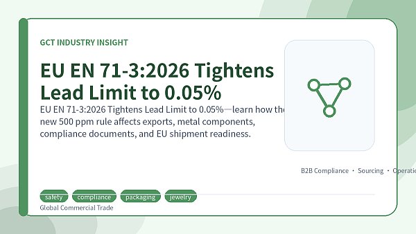 EU EN 71-3:2026 Tightens Lead Limit to 0.05%
