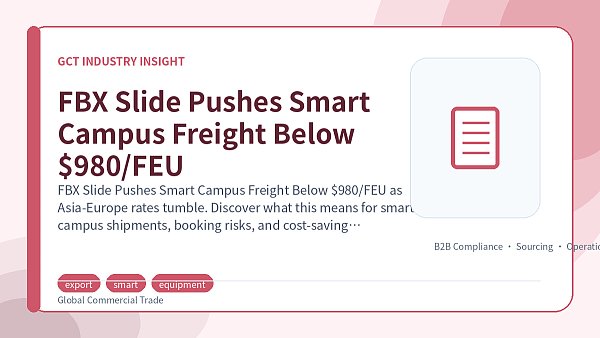 FBX Slide Pushes Smart Campus Freight Below $980/FEU