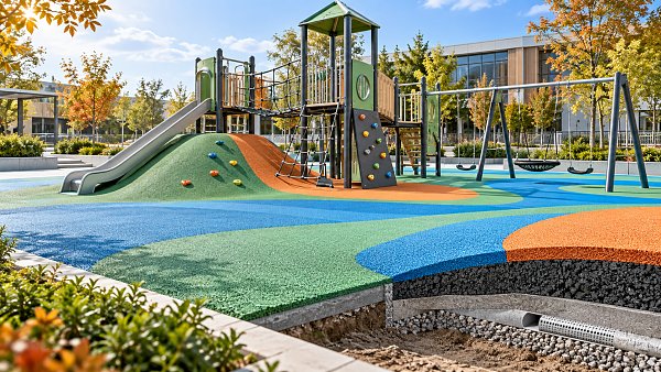 Poured Playground Safety Surfacing: How to Specify Thickness for Fall Heights