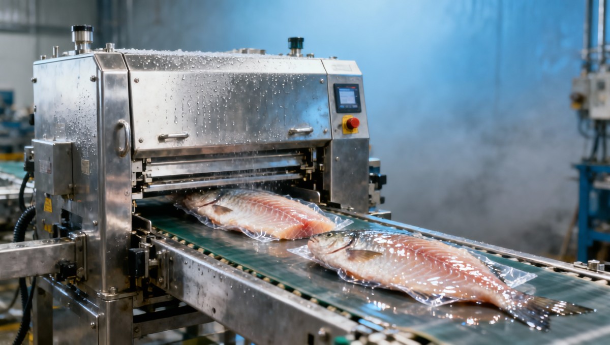 Seafood packaging machine compatibility issues with high-moisture glazes