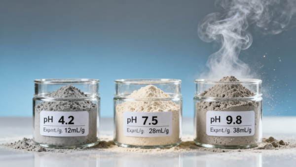 Bentonite clay food grade batches vary wildly in pH and swelling capacity