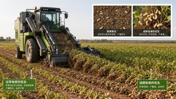 Peanut digger machines and the yield loss caused by wrong timing Peanut digger machines and the yield loss caused by wrong timing