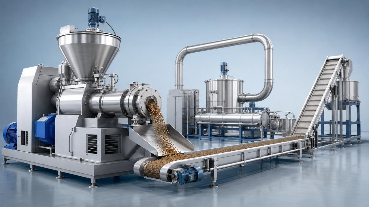 Shrimp feed pellet machine output drops after startup