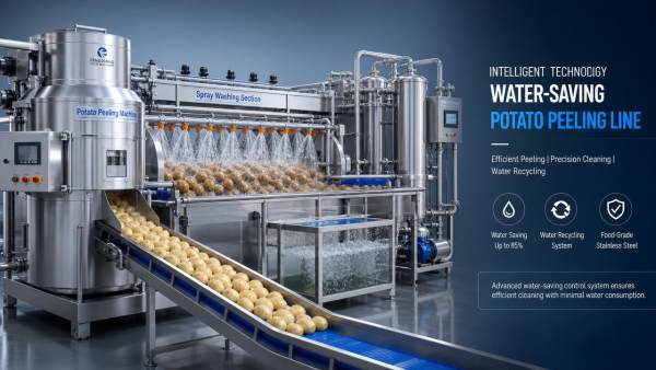 Why some potato peeling machine commercial lines waste water