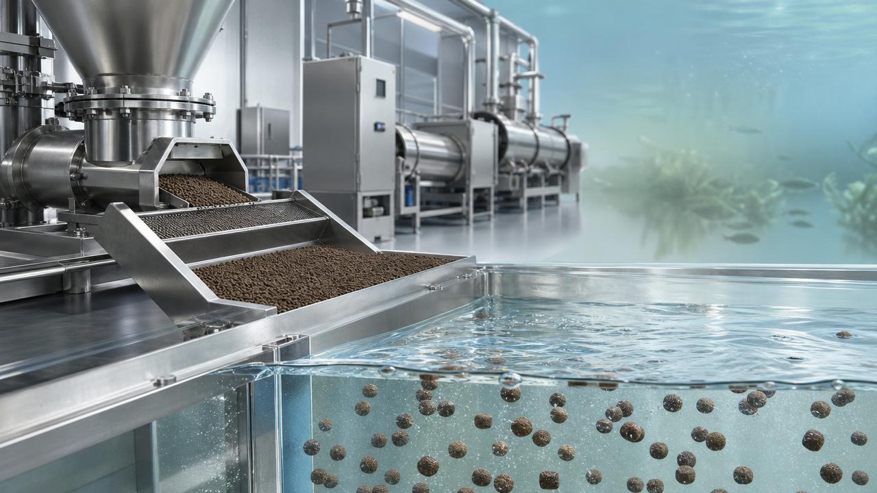 Sinking fish feed machine and the cost of poor water stability