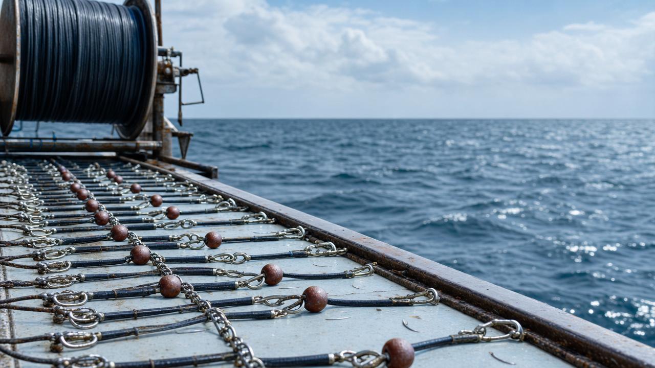 What shortens the life of longline fishing gear at sea?
