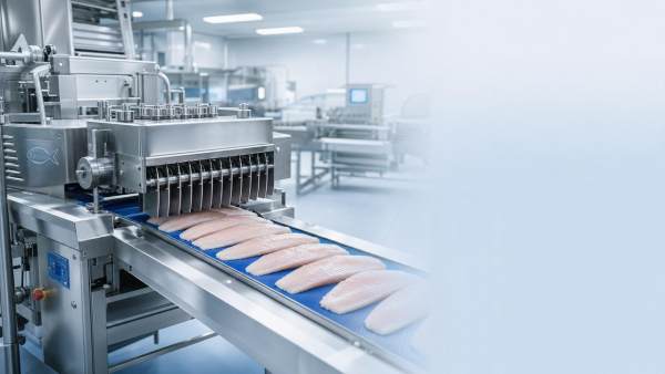 Fish processing machinery that cuts waste, not output Fish processing machinery that cuts waste, not output