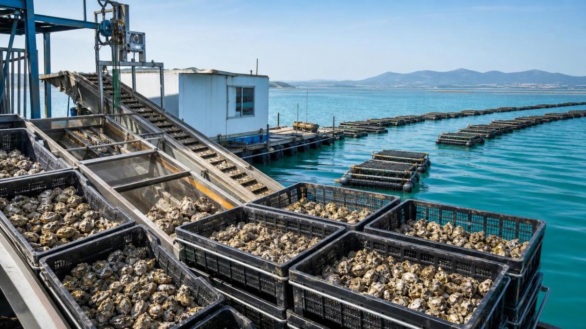 How oyster farming equipment affects harvest consistency