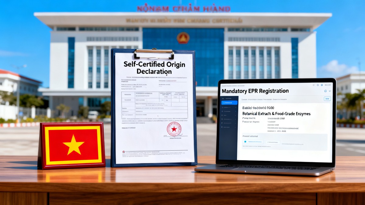 Vietnam Enforces Self-Certified Origin Declarations & Mandatory EPR Registration for Agrochemicals and Natural Ingredients Starting May 2026 Vietnam Enforces Self-Certified Origin Declarations & Mandatory EPR Registration for Agrochemicals and Natural Ingredients Starting May 2026