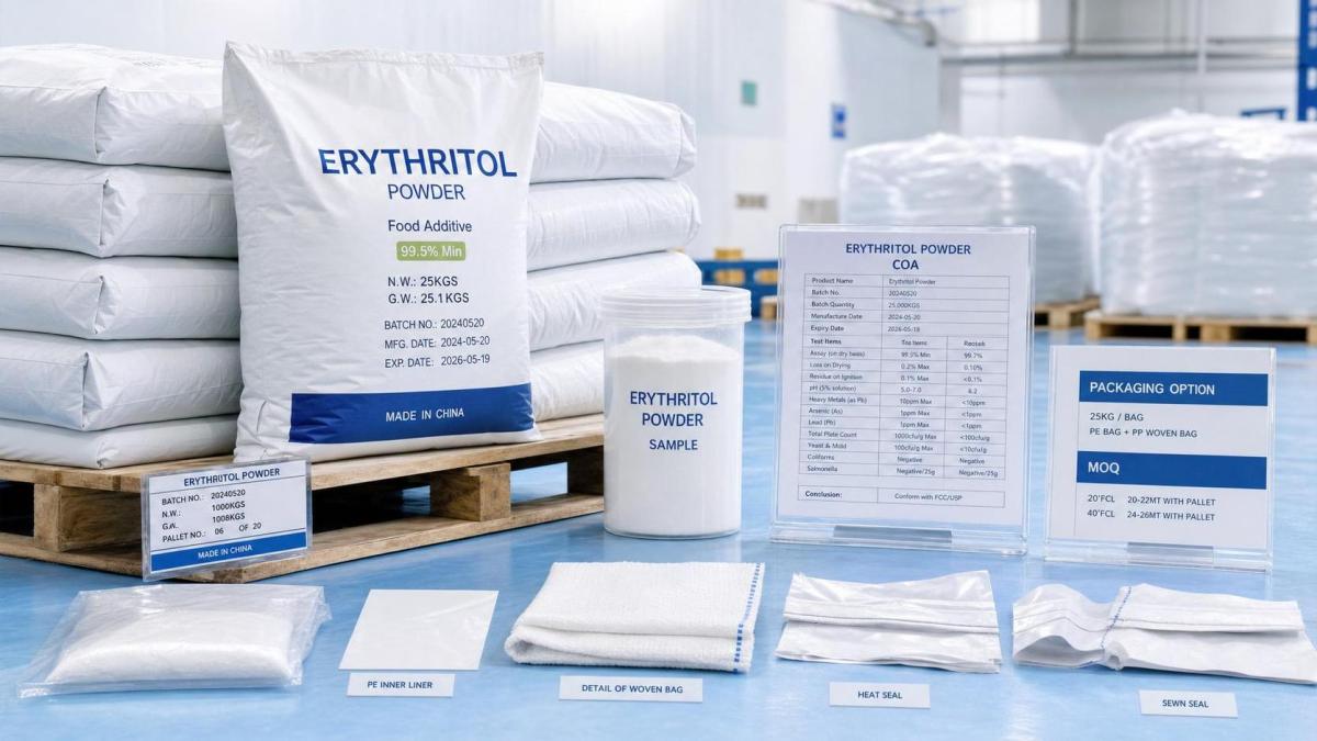 Erythritol Powder Bulk Buying Guide: Purity Grades, Packaging Options, and MOQ