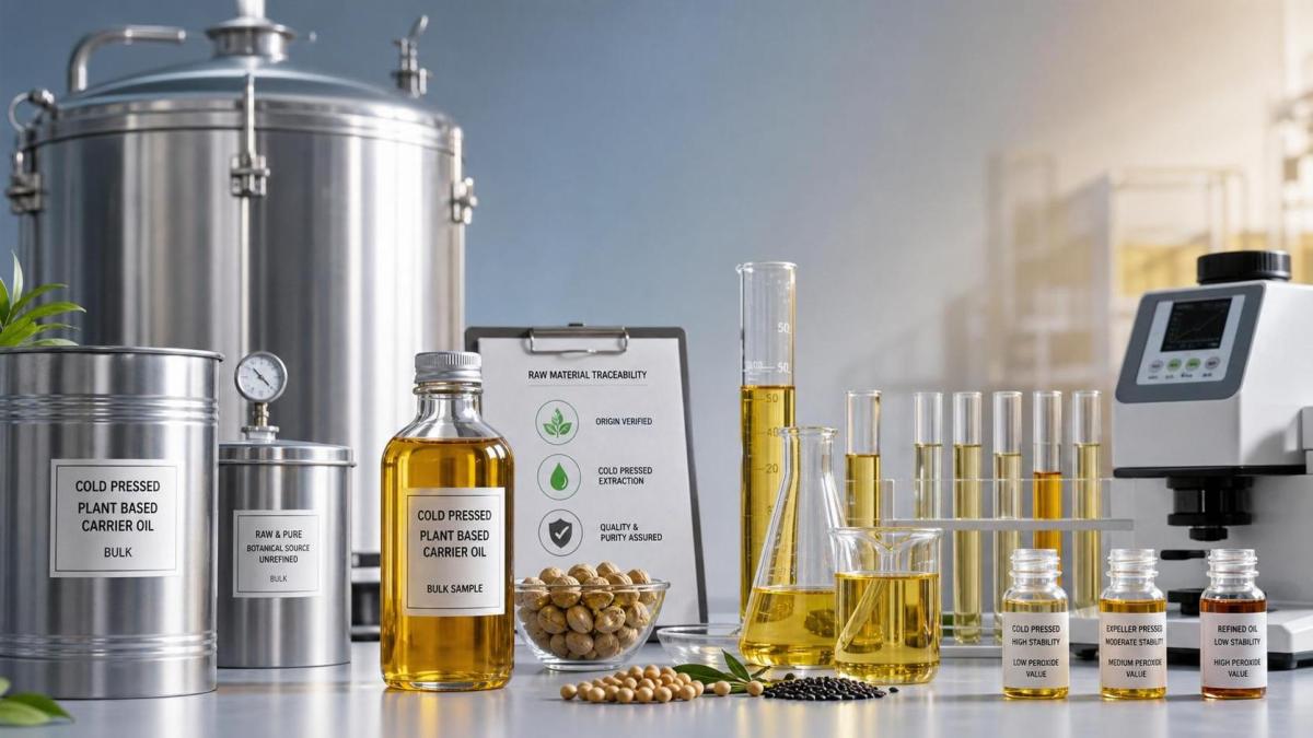Cold Pressed Carrier Oils Bulk: How to Compare Origin, Extraction Quality, and Stability Cold Pressed Carrier Oils Bulk: How to Compare Origin, Extraction Quality, and Stability