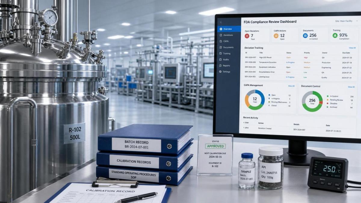What an FDA Compliance Review Dashboard Should Track in Regulated Production