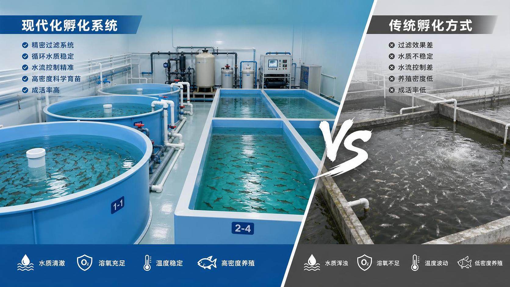 Fish Hatchery Specification Comparison: Tanks, Flow Rate, Filtration, and Stocking Density