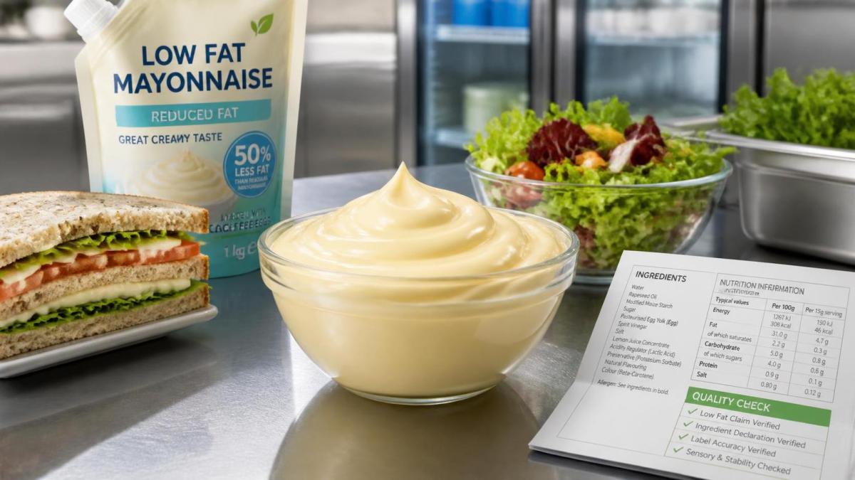Low Fat Mayonnaise Purchasing Checks: Fat Content, Texture, and Label Claims Low Fat Mayonnaise Purchasing Checks: Fat Content, Texture, and Label Claims