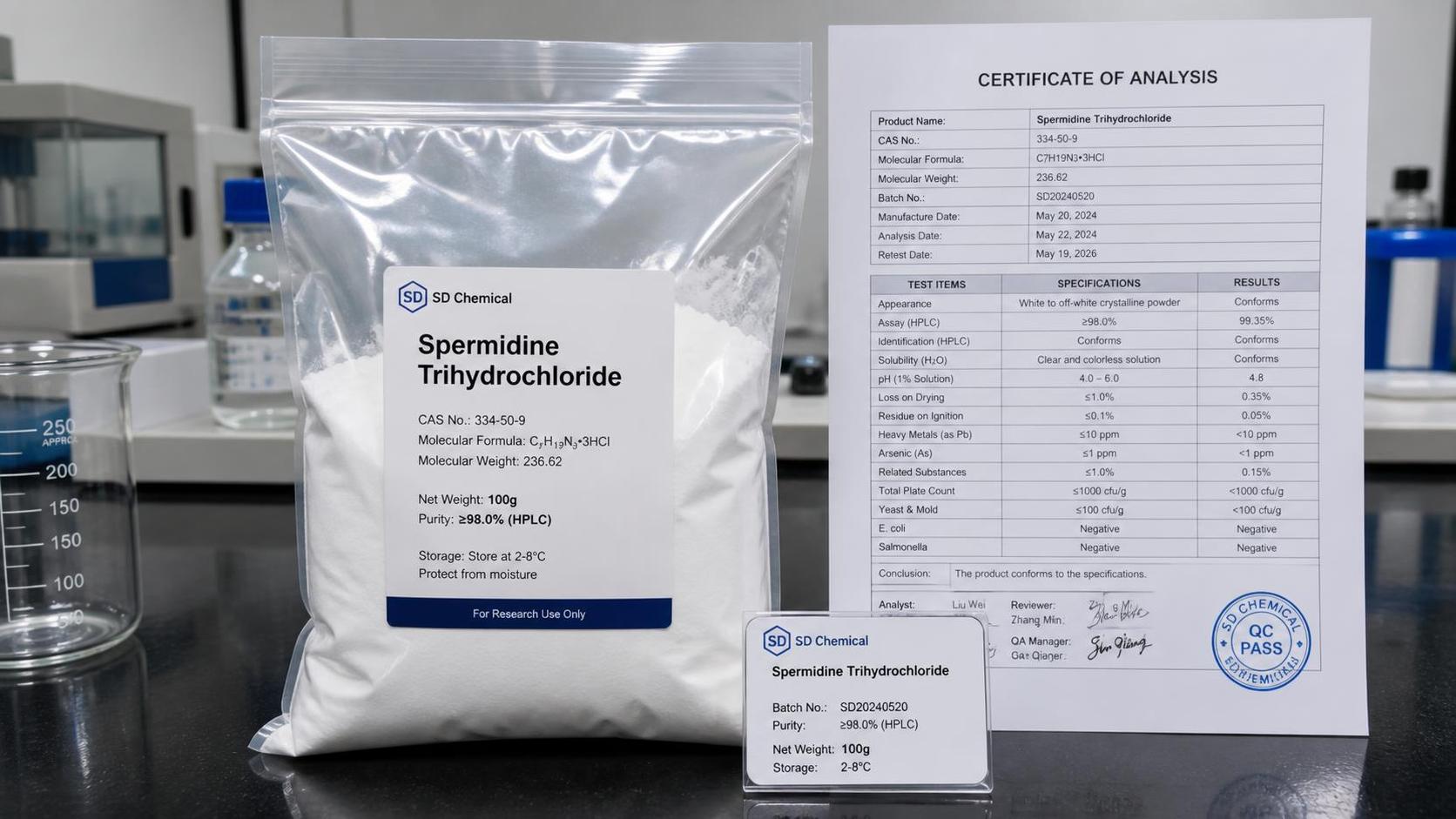 Spermidine Trihydrochloride Powder Procurement: How Buyers Control Purity, Documentation, and Supply Risk