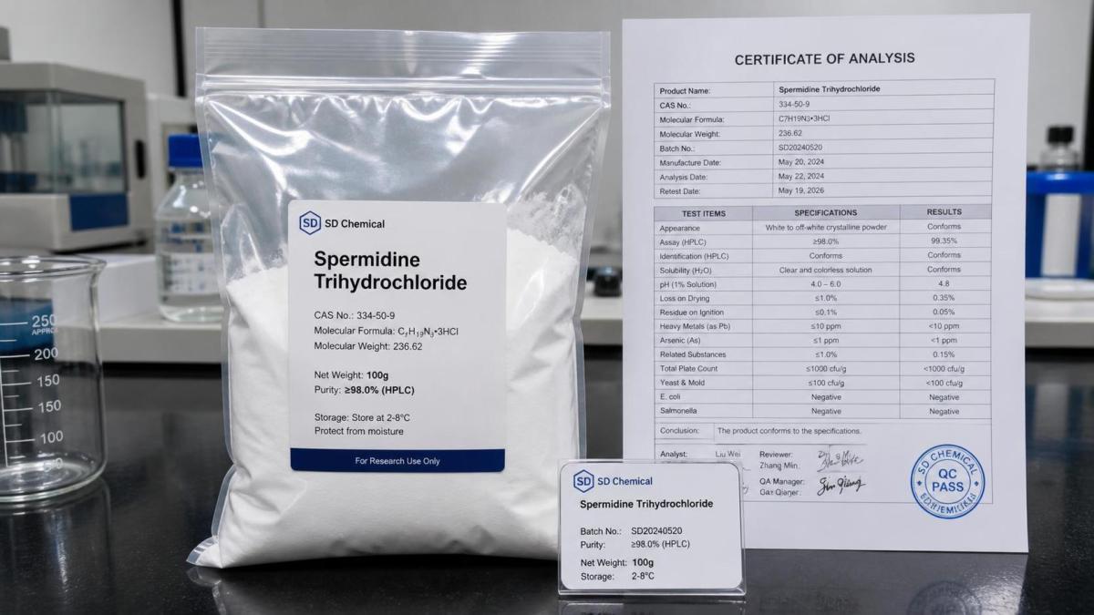 Spermidine Trihydrochloride Powder Procurement: How Buyers Control Purity, Documentation, and Supply Risk Spermidine Trihydrochloride Powder Procurement: How Buyers Control Purity, Documentation, and Supply Risk