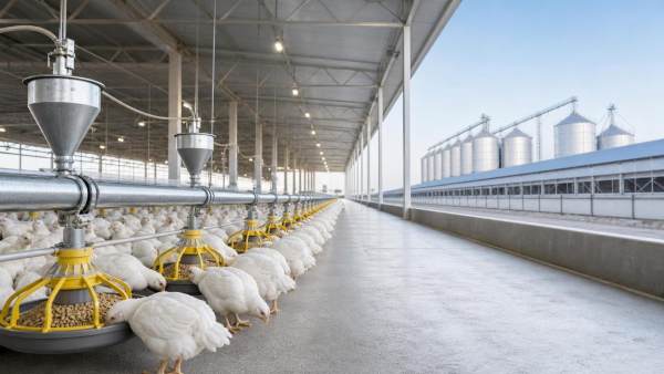 How to Select Poultry Feeding Systems for Broiler Farms by Flock Size and Feed Waste