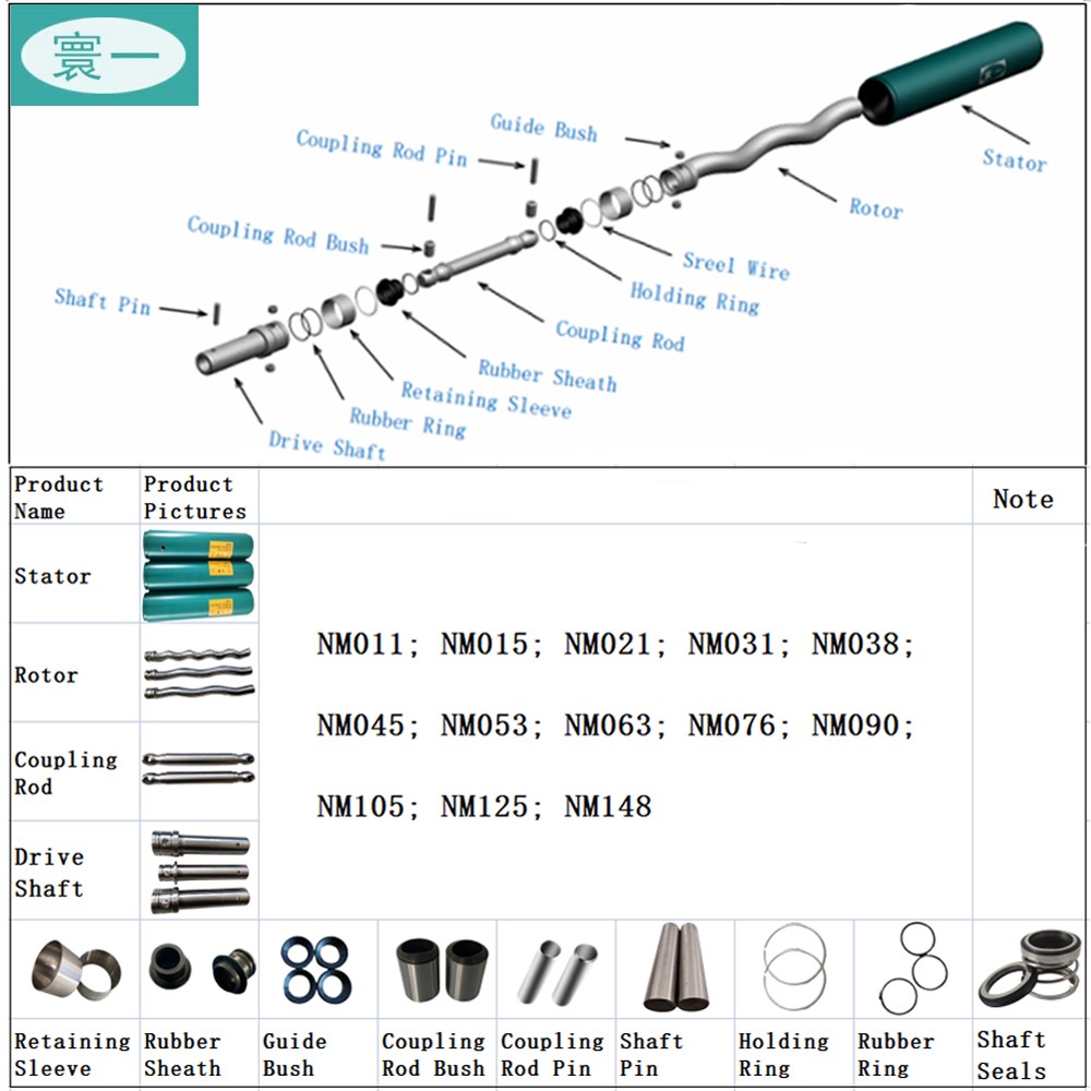 Single Stage Progressive Cavity Pump Parts High Low Pressure Watering Screw Pump OEM for Water Supplies