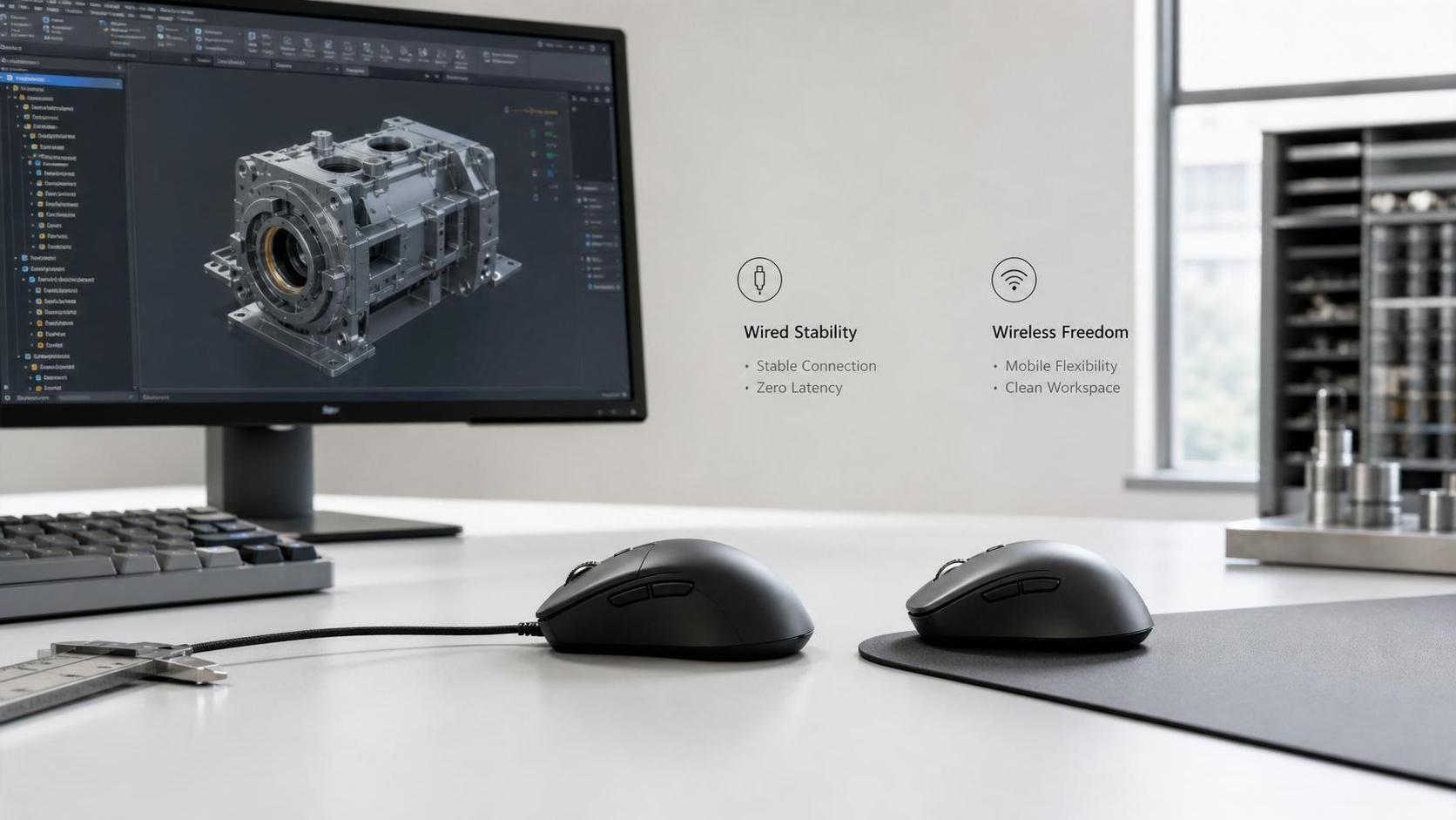 Mouse for CAD Design: Wired vs Wireless Performance Trade-Offs