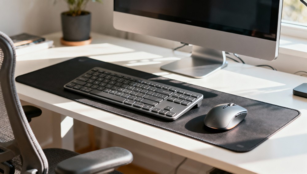 Where is the best position for the mouse and keyboard on your desk? Where is the best position for the mouse and keyboard on your desk?