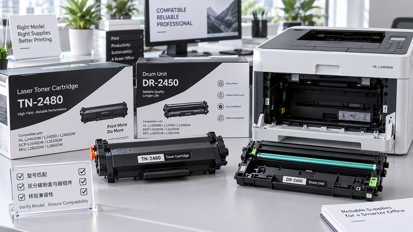 How to verify a toner cartridge is compatible with your Brother printer