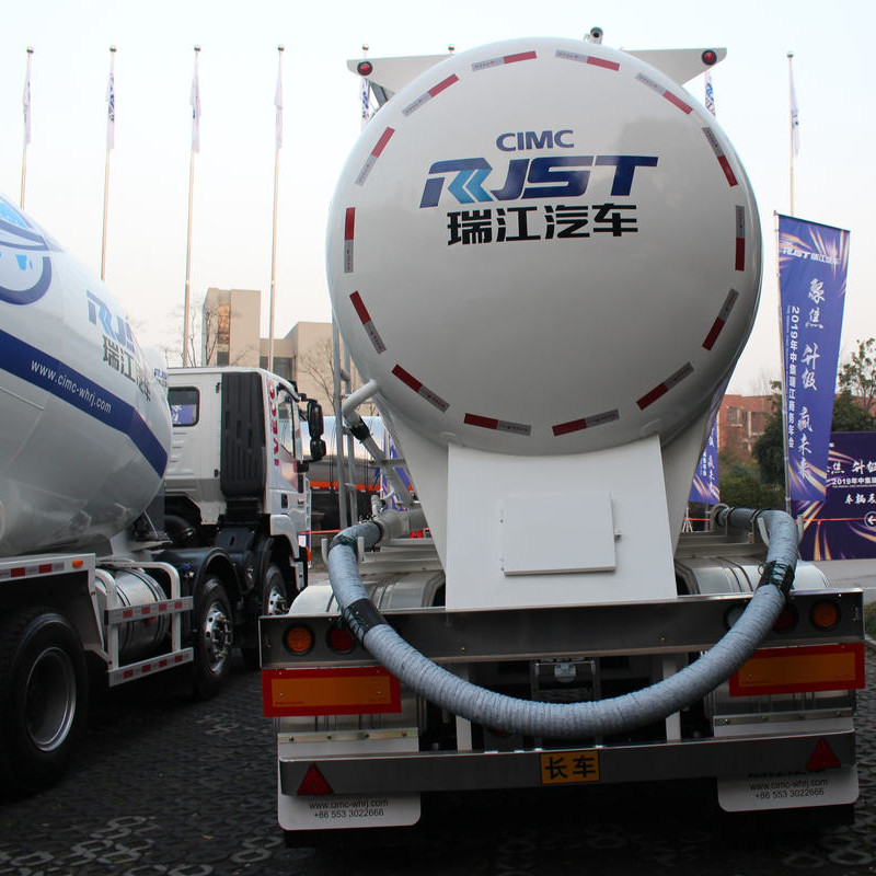 2 Used CIMC Ruijiang 33 Square Series Powder Material Transport Semi trailer