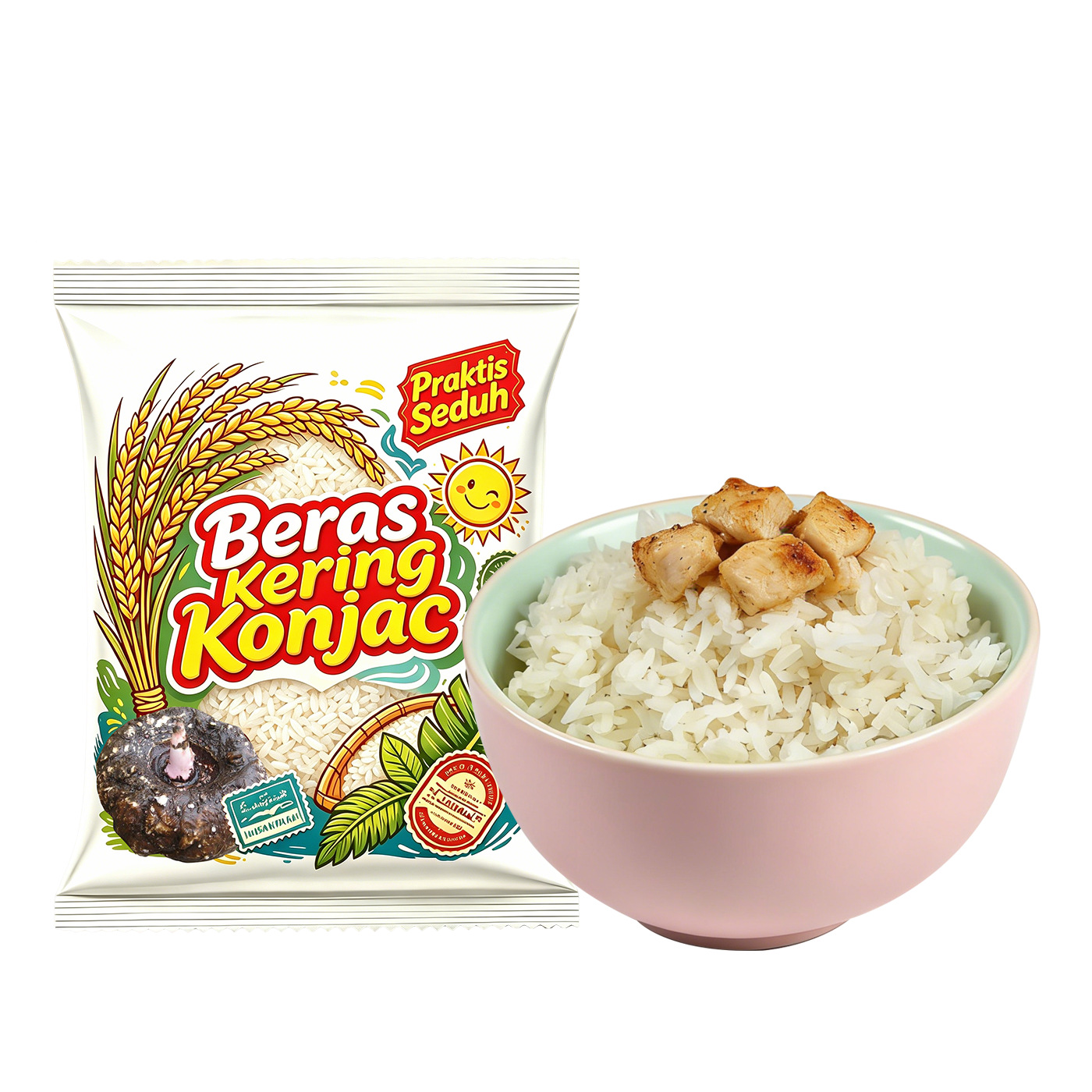 Dried Konjac Rice for Republik Indonesia Southeast Asia Market