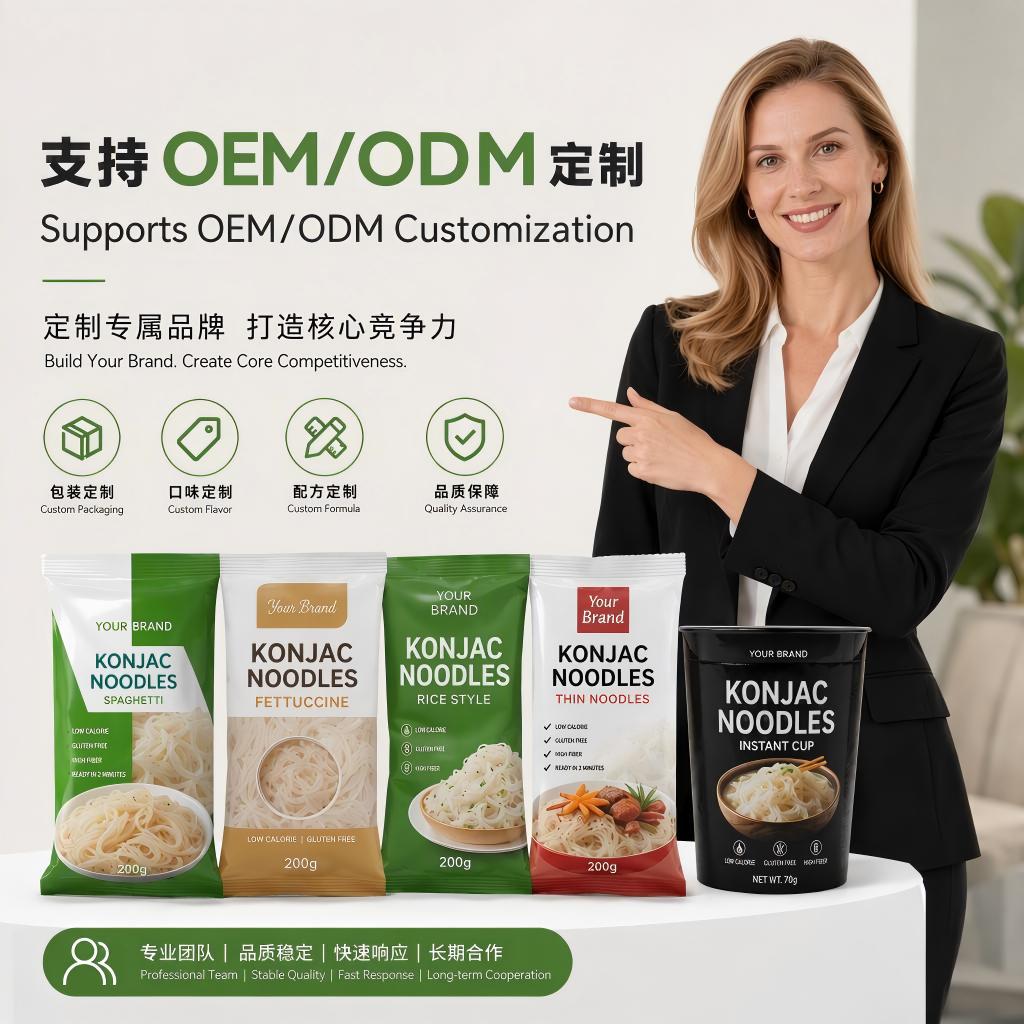 Wholesale OEM Private Label Instant No‑Cook Meal Replacement Konjac Noodles, Konjac Shirataki Noodles, Cold Konjac Noodles Instant Noodle