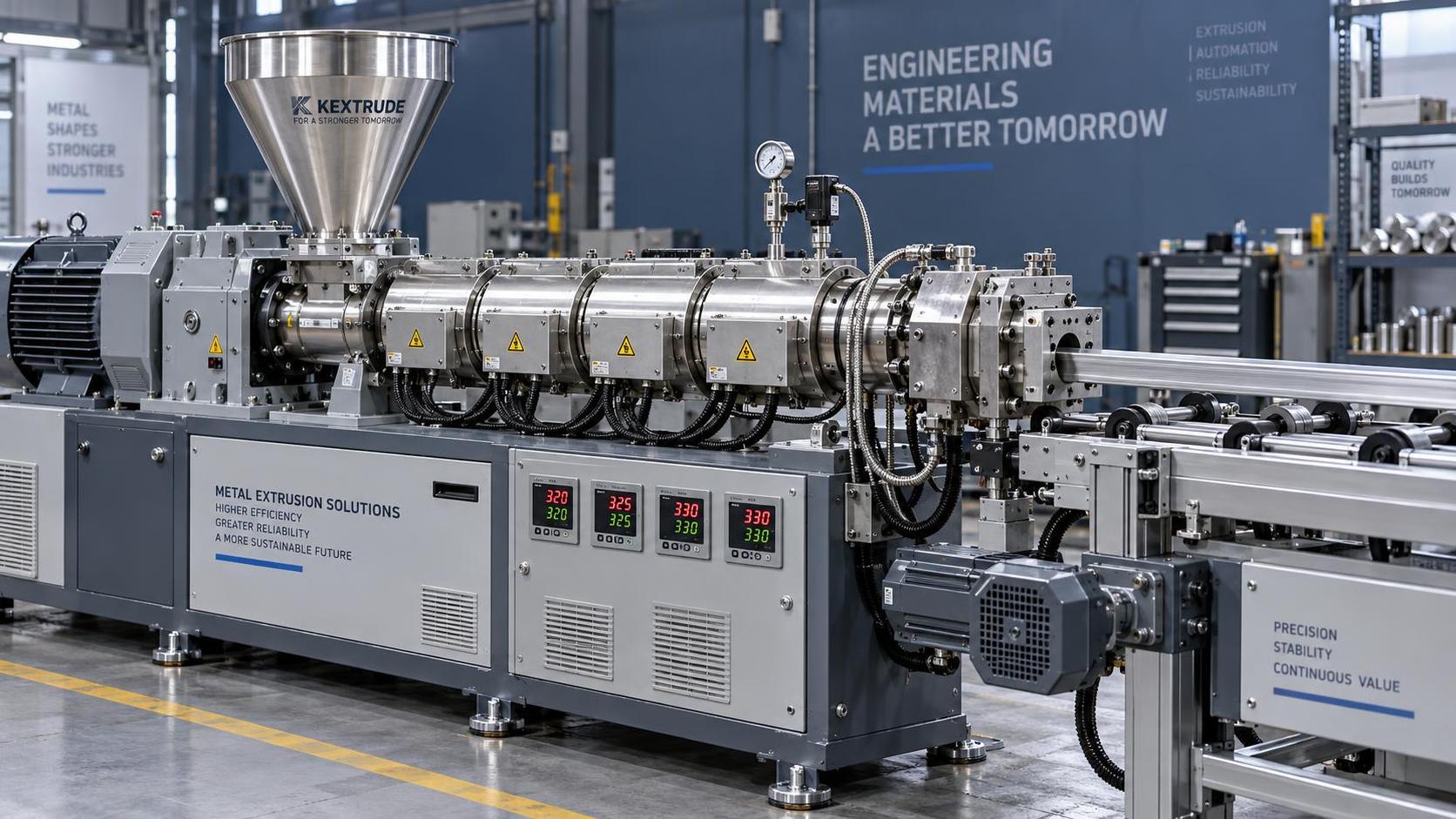 What causes pressure fluctuations in a used extruder