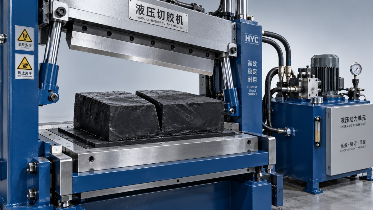 Why does a bale cutter leave rubber blocks partially uncut? Why does a bale cutter leave rubber blocks partially uncut?