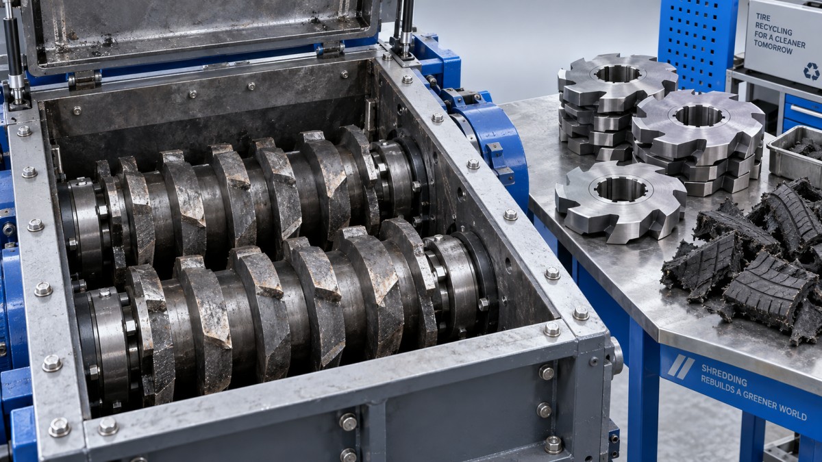 How knife wear changes the operating cost of a tire shredder