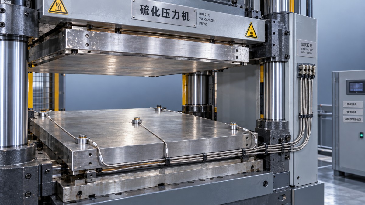 How platen temperature uniformity affects a vulcanizing press