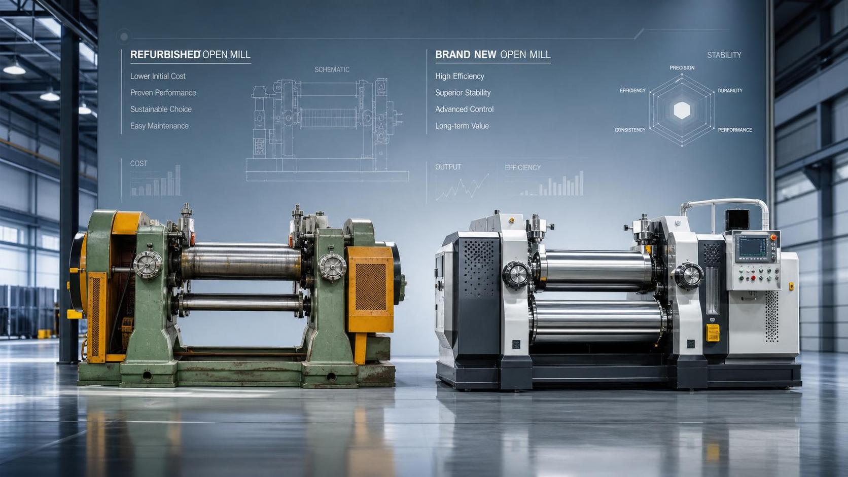 Used Open Mixing Mill vs New Machine: Key Trade-Offs