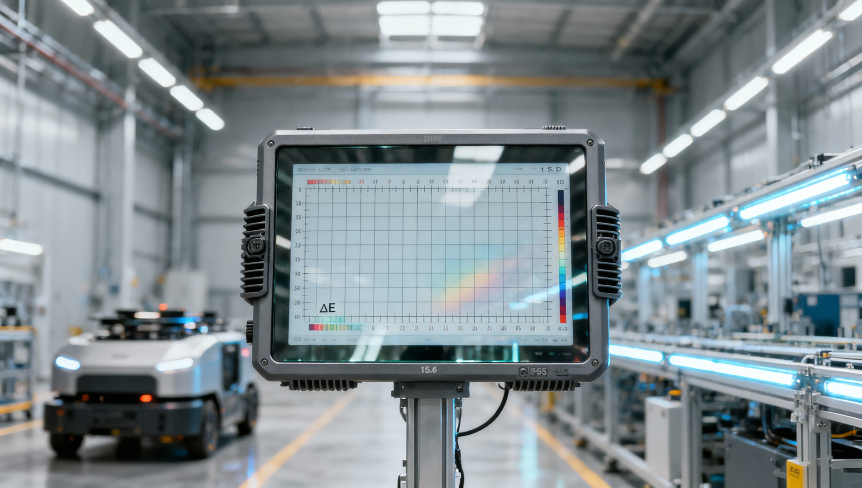 Custom industrial touchscreen monitors failing calibration consistency across ambient light shifts