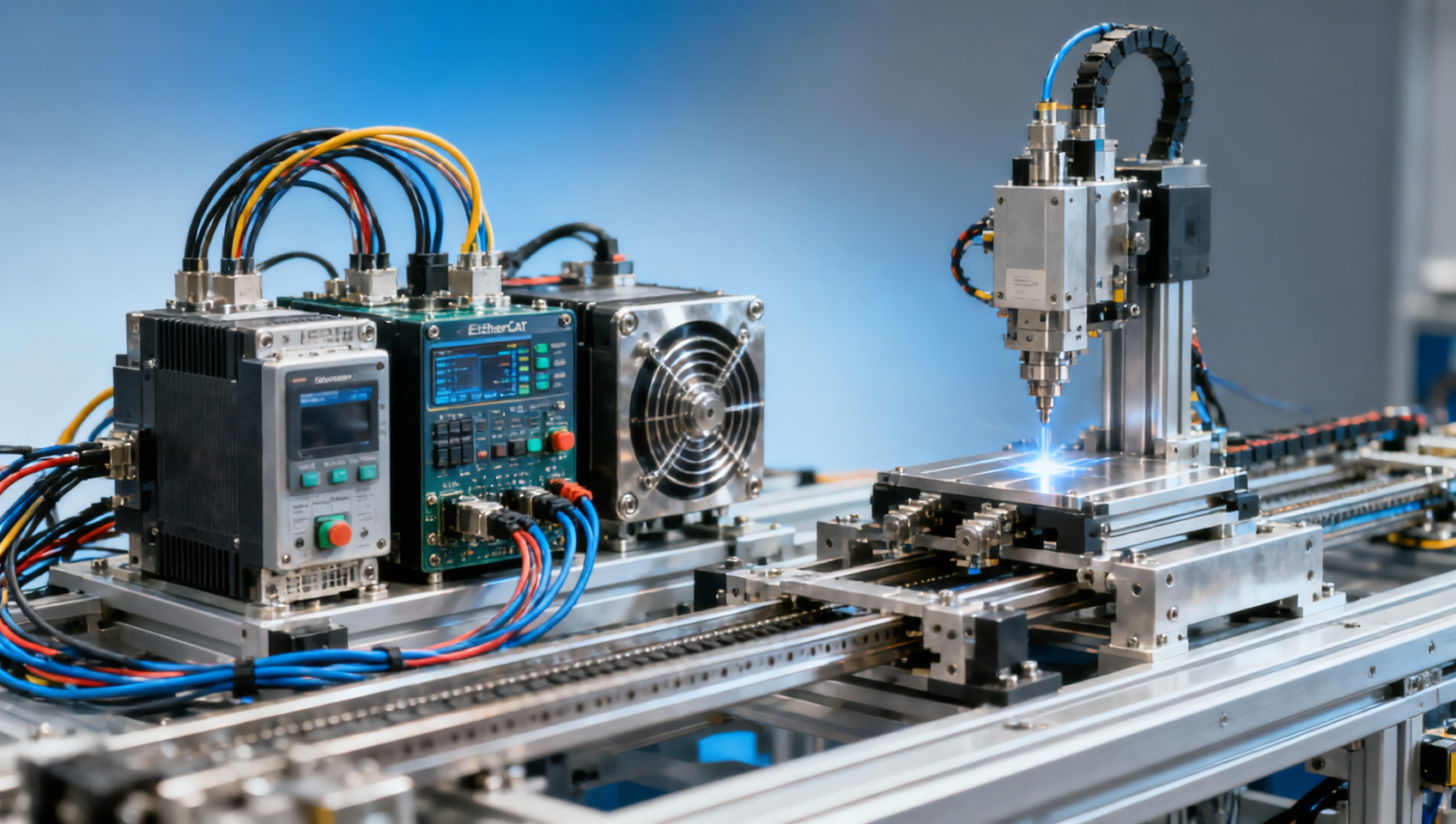 EtherCAT cycle time benchmark under real servo loads