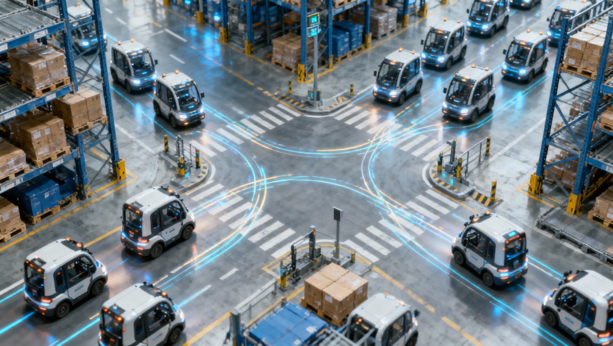 AGV traffic control algorithm bottlenecks at intersections AGV traffic control algorithm bottlenecks at intersections