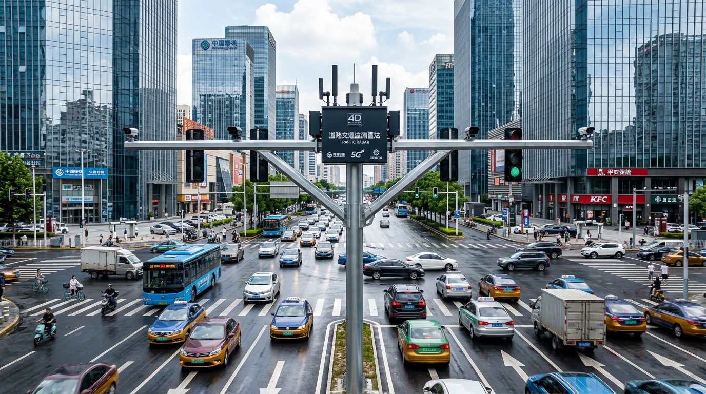 Can a radar sensor for traffic monitoring handle dense urban traffic?